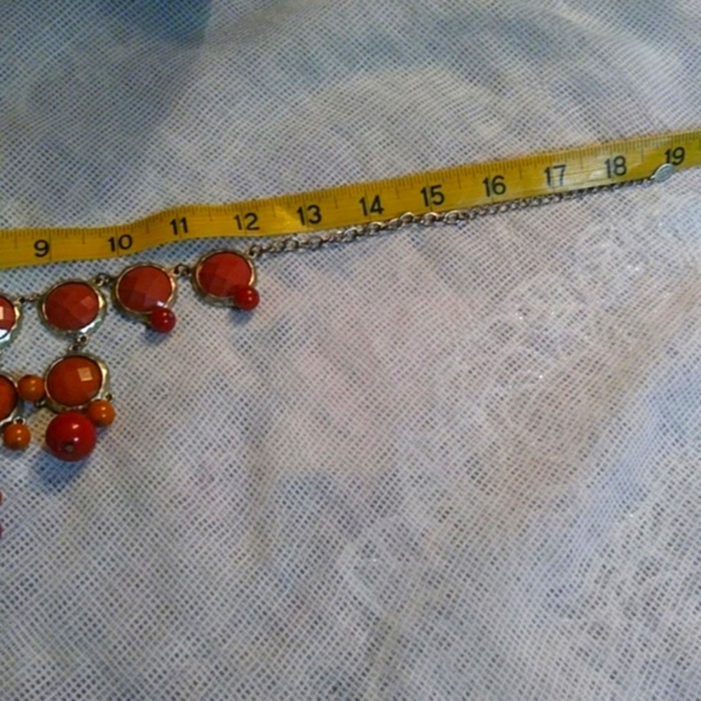 Orange Statement Necklace. - image 7